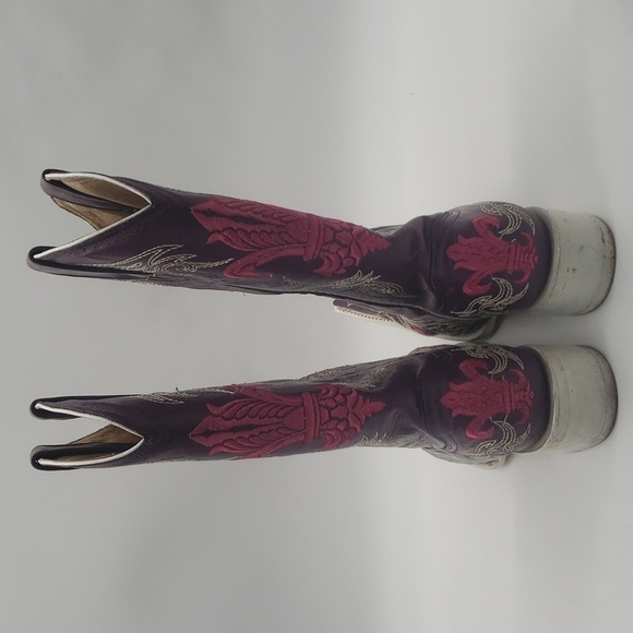 264- Aguila Real Women's Boots Genuine Leather Made In Mexico Size 9 - Picture 7 of 8